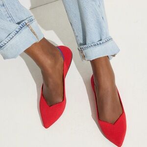 Rothy's Red Pointed Toe Flats
